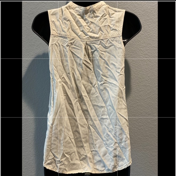 SOLD! Cream Tank Blouse - Picture 2 of 4